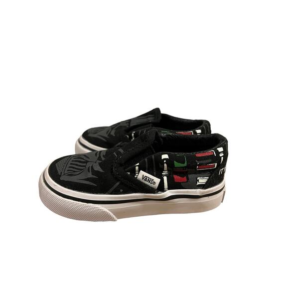 New W Box Vans Star Wars MAY THE FORCE BE WITH YOU DARTH Vader Slip On Shoes 4.5 - Picture 3 of 9
